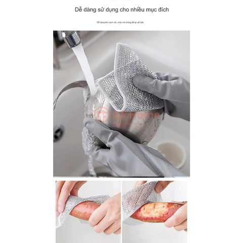 Giẻ bạc rửa chén đa năng