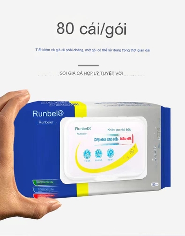 Khăn ướt lau bếp 80 tờ
