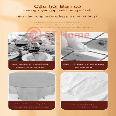 Khăn thun trải bàn dùng 1 lần