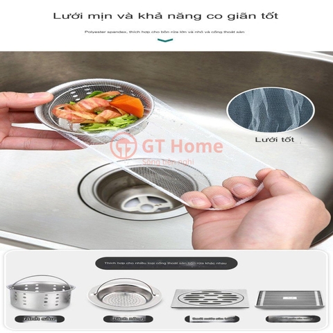 100 túi lưới lọc rác bồn rửa chén