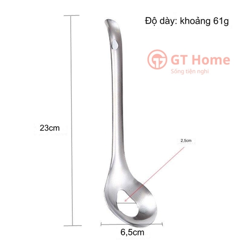 Muỗng inox làm thịt viên, cá viên