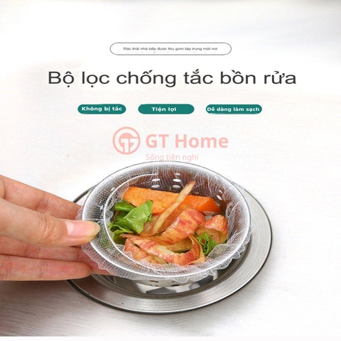 100 túi lưới lọc rác bồn rửa chén