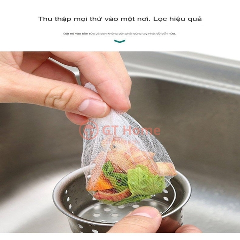 100 túi lưới lọc rác bồn rửa chén