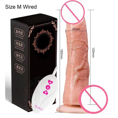 Dương vật giả tự động rung thụt Nobel 19cm