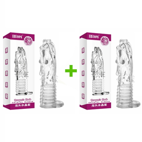 Bao cao su trong suốt đầu rồng tăng kích thước dương vật