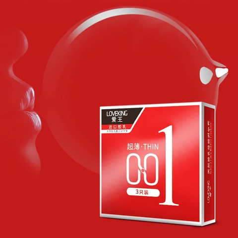 Bao cao su siêu mỏng nhiệt King Love 001