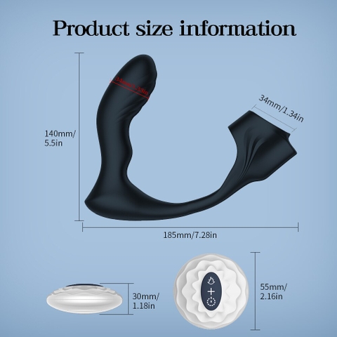 Butt plug rung điều khiển từ xa siêu mạnh có sưởi ấm