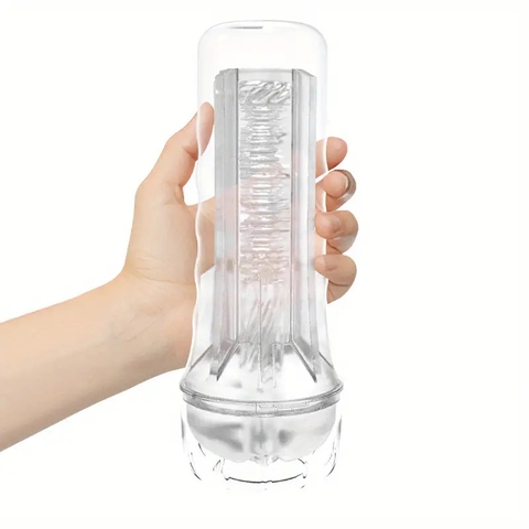Cốc thủ dâm trong suốt Fleslight tạo hình âm đạo