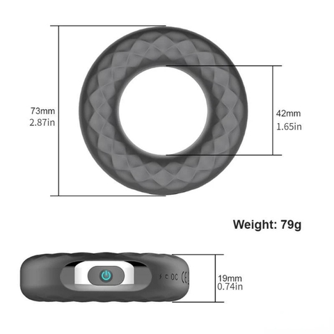 Vòng đeo dương vật có rung 10 tần số Donut