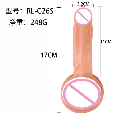 Dương vật giả 17cm cong cớn