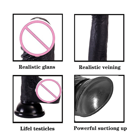 Dương vật giả màu đen Dark Guy 18cm