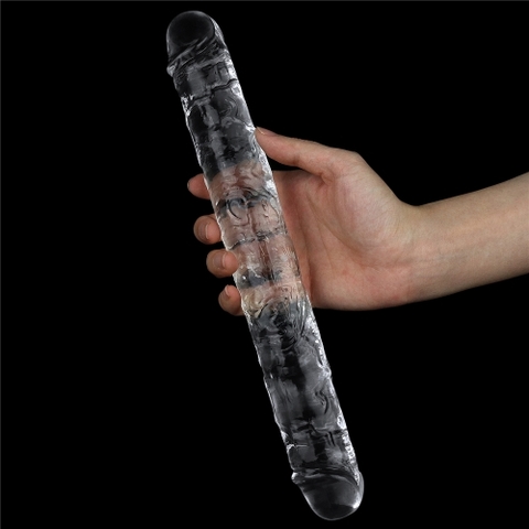 Dương vật giả Lovetoy hai đầu trong suốt 30cm