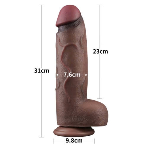 Dương vật giả silicone bạch kim 2 lớp size XXL Lovetoy 12 inch