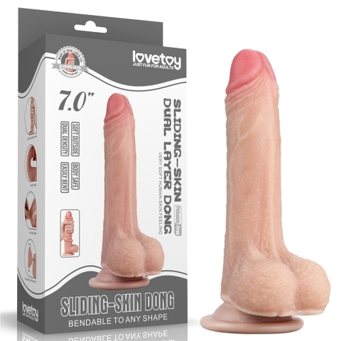 Dương vật giả Lovetoy 7'' Sliding Skin Dual Layer Dong