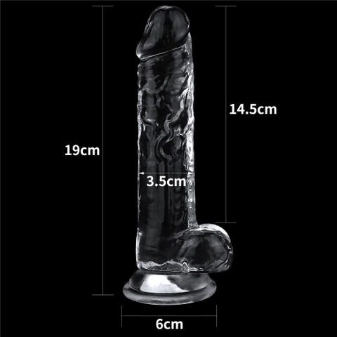 Dương vật giả Lovetoy trong suốt - Flawless Clear Dildo 7.5''