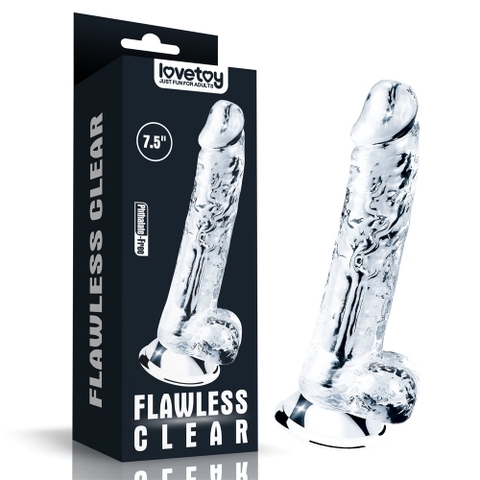 Dương vật giả Lovetoy trong suốt - Flawless Clear Dildo 7.5''