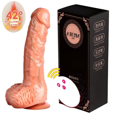 Dương vật giả tự động Mu Huan rung thụt sưởi ấm