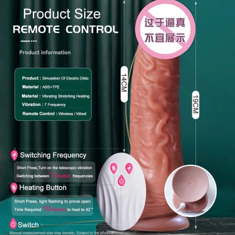 Dương vật giả tự động Mu Huan rung thụt sưởi ấm