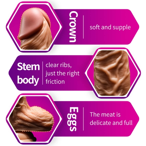 Dương vật giả tự động Yeain dildo rung thụt sưởi ấm 18cm
