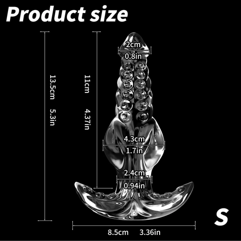 Anal plug massage silicon trong suốt C169