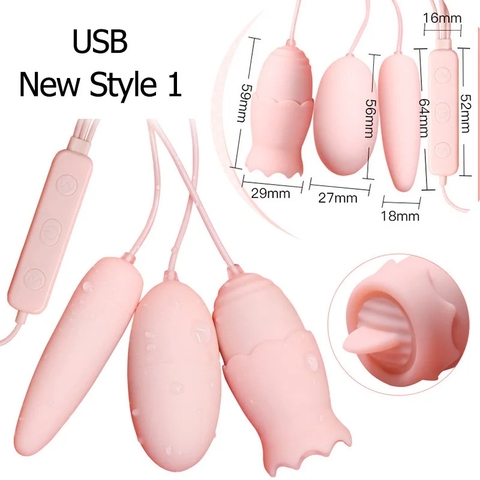 Trứng rung mini Akali 3 in 1 có lưỡi liếm chính hãng Galaku