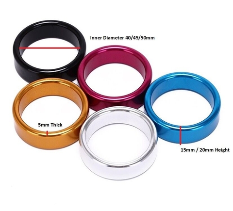 Cockring nhôm bản vuông đầy sắc màu