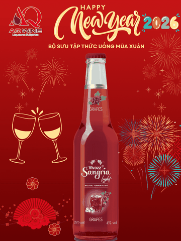 VIVAZZ SANGRIA LIGHT - NƯỚC NHO ĐỎ LÊN MEN 275ML