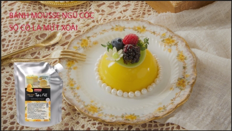 BÁNH MOUSSE NGŨ CỐC SÔ-CÔ-LA  MỨT  XOÀI