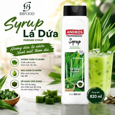 SYRUP LÁ DỨA CHAI 820ML