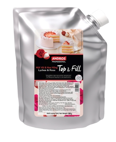 TOP & FILL MỨT VẢI & HOA HỒNG 900G