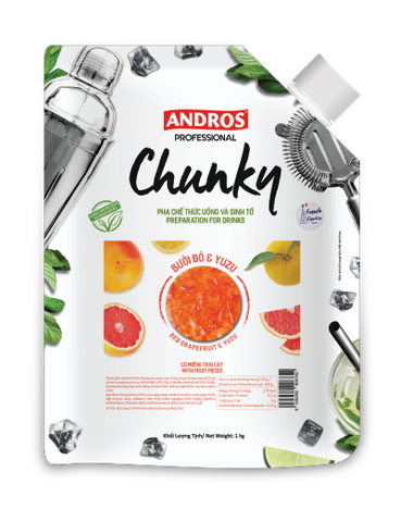 MỨT CHUNKY BƯỞI ĐỎ & YUZU TÚI 1KG
