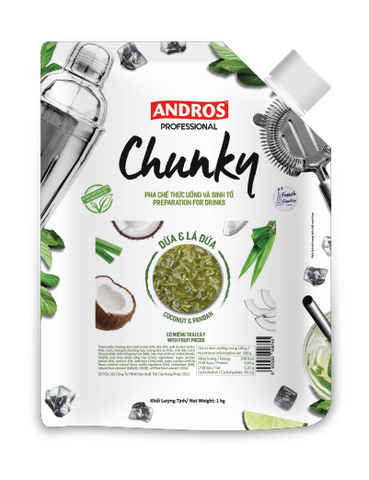 MỨT CHUNKY DỪA&LÁ DỨA TÚI 1KG