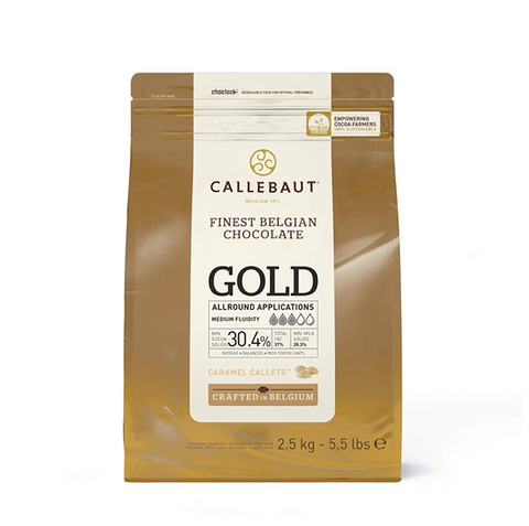 Callebaut Gold Chocolate Socola Vàng Hạt Nút Với 30.4% Cacao - 2.5kg