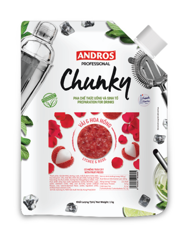MỨT CHUNKY VẢI&HOA HỒNG TÚI 1KG