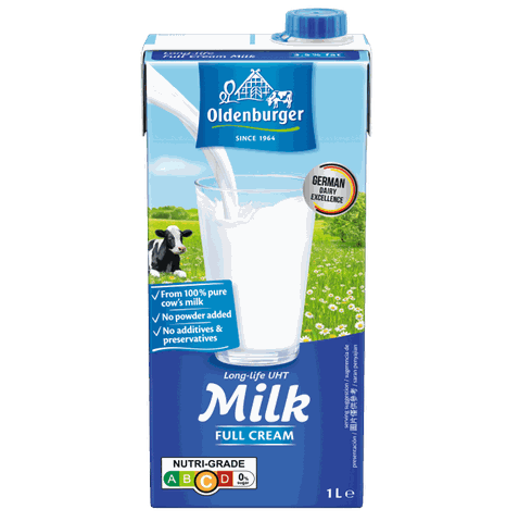 Sữa tươi tiệt trùng nguyên kem hiệu Oldenburger (3.5% béo) hộp 1L