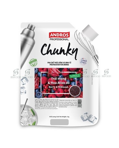 MỨT CHUNKY TRÁI MỌNG & HOA ATISO TÚI 1KG