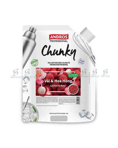 MỨT CHUNKY VẢI&HOA HỒNG TÚI 1KG