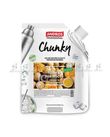 MỨT CHUNKY NHÃN & HOA MỘC TÊ TÚI 1KG