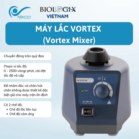 Máy vortex (Vortex Mixer), tốc độ 0-2500 rpm, Hãng Biologix-USA