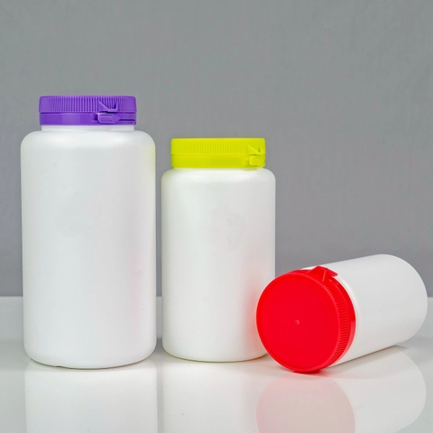 CHAI NHỰA HDPE ĐỰNG THUỐC VIÊN DÁNG TRÒN; DUNG TÍCH 150ML - 500ML