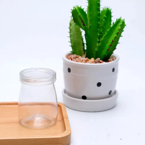 HŨ NHỰA HDPE ĐỰNG THỰC PHẨM SỮA CHUA; DUNG TÍCH 150ML