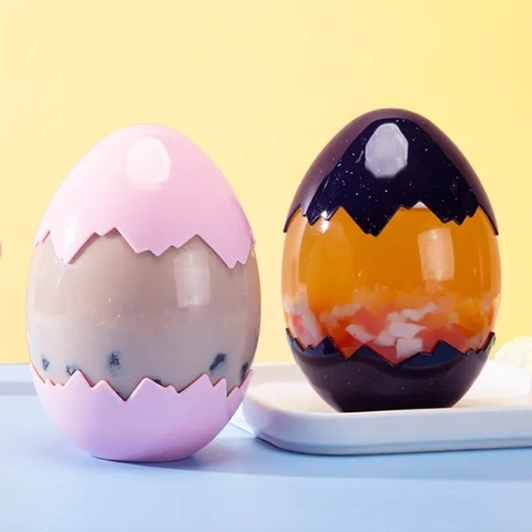 HŨ NHỰA PET ĐỰNG THỰC PHẨM HÌNH QUẢ TRỨNG; DUNG TÍCH 500ML