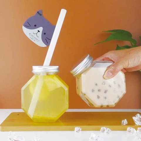 CHAI NHỰA PET ĐỰNG NƯỚC HÌNH BÁT GIÁC; DUNG TÍCH 400ML - 800ML