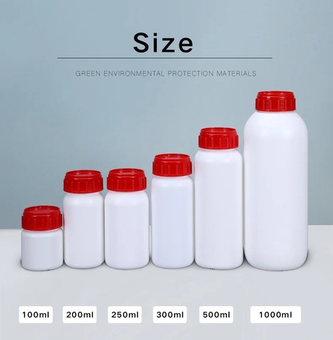 CHAI NHỰA HDPE ĐỰNG HÓA CHẤT NÔNG NGHIỆP; DUNG TÍCH 500ML - 3000ML