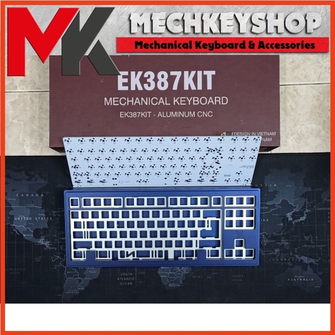 Bộ kit bàn phím cơ E-Dra x CherryB EK387KIT Aluminium (Neo87) - WKL - Navy
