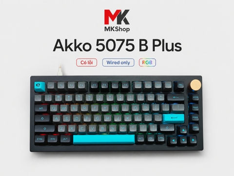 Bàn Phím Cơ Akko 5075 B Plus (Cũ / Lỗi Không Dây) - Chữa Cháy Giá Xác Chỉ 300k | MKShop
