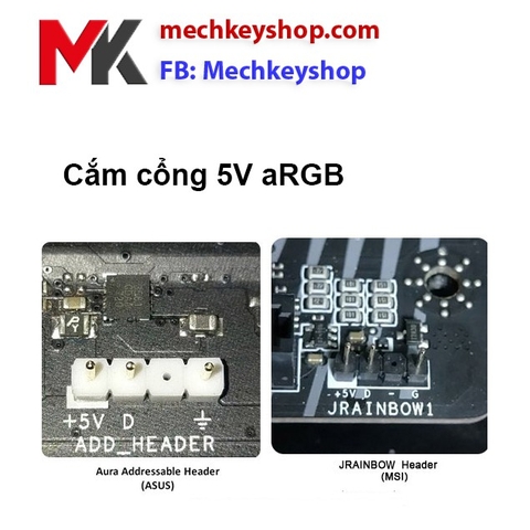 Thanh led RGB đồng bộ hub coolmoon, main Aura Sync, RGB Fusion, MSI Mystic Light, Asrock RGB