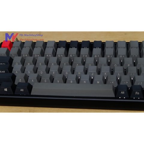 Bộ keycap Keycool 84 phím thick PBT Black - Grey Ninja