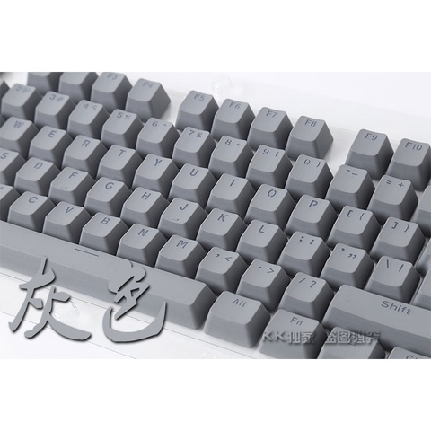 Bộ keycap 104+2 phím pbt double shot xuyên led - Xám