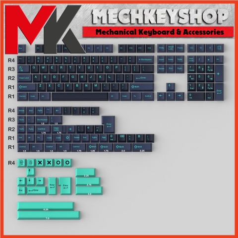 Bộ nút bàn phím keycap CMK Aifei Hammerhead Dark ABS double shot